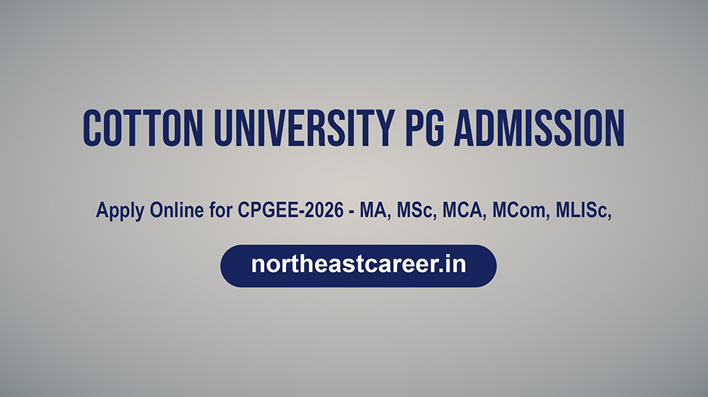 Cotton University PG Admission Online for CPGEE-2026