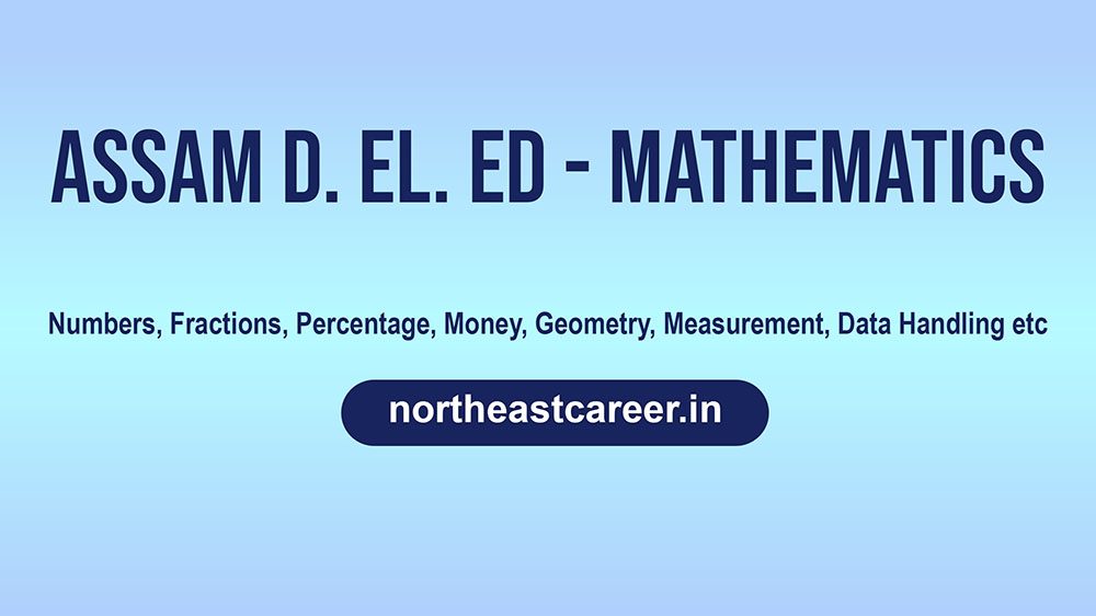 SCERT D. El. Ed 2026 - General Mathematics